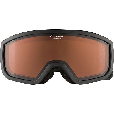 Превью Детские горнолыжная маска Маска горнолыжная ALPINA Scarabeo Jr Black Matt/Orange (A7258131)